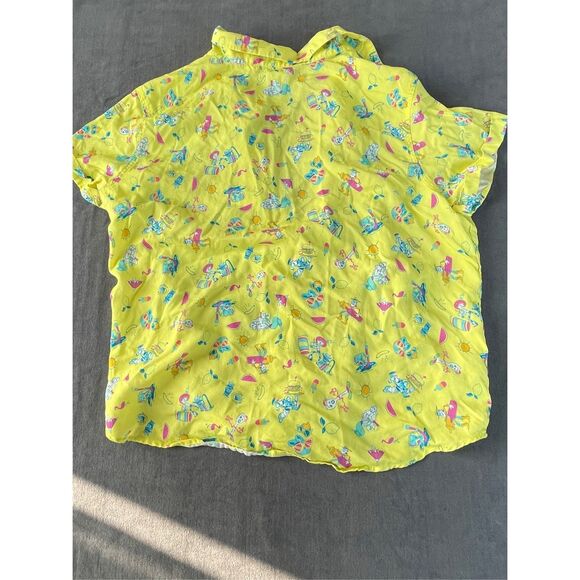 Disney Toy Story Button Down Shirt | Women’s XL | Yellow Buzz Woody Summer Print - Picture 7 of 8